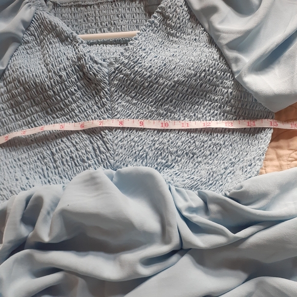 Pretty Blue Dress Flexible Size Small - Picture 14 of 16